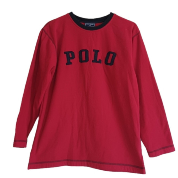 Vintage Polo Sport by Ralph Lauren pull over fleece top shirt womens size l… - Picture 1 of 4